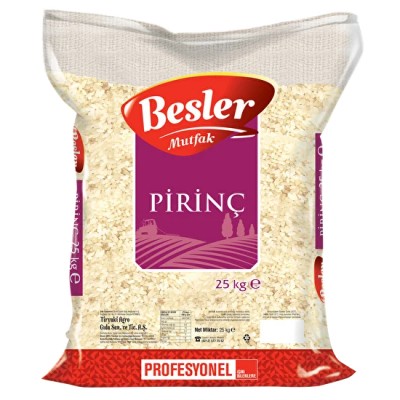 Besler Mutfak Luna Pirinç 25 Kg