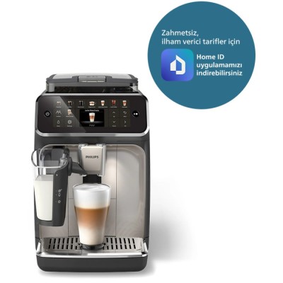 PHILIPS EP5547/90 Tam Otomatik Espresso Makinesi Krom Siyah