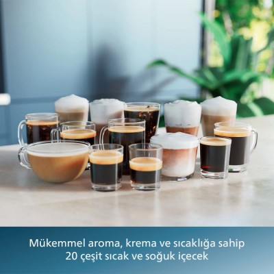 PHILIPS EP5547/90 Tam Otomatik Espresso Makinesi Krom Siyah