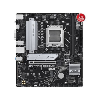 ASUS Prime B650M-K AMD B650 AM5 DDR5 6400 DP VGA 2x M2 USB3.2 Aura RGB 2.5Gbit LAN mATX 96GB a KA Anakart