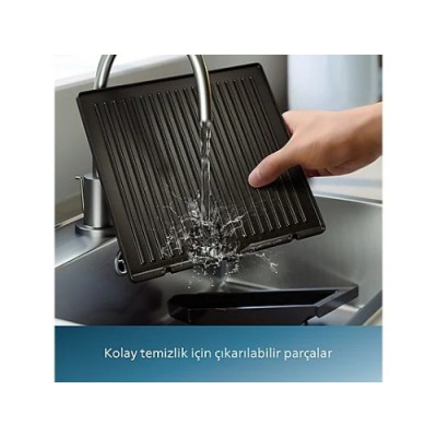 PHILIPS HD6301/90 5000 Serisi Izgara ve Tost Makinesi Inox