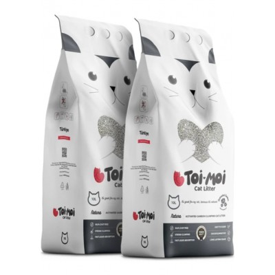 Toi Moi 2’li Avantajlı Paket - Aktif Karbonlu Sodyum Bentonit Kedi Kumu 2X10 Kg (20 Kg)
