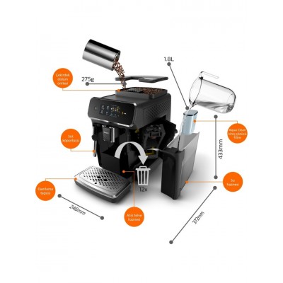 Philips 2000 Serisi Tam Otomatik Espresso Makinesi, EP2220/10
