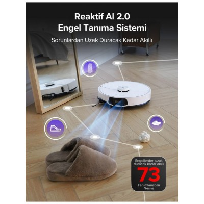 Roborock S8 Maxv Ultra Akıllı Robot Süpürge Beyaz