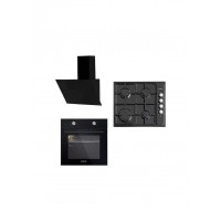 Kumtel B66-S2 - KO-410BF - DA6-833 Siyah Ankastre Set