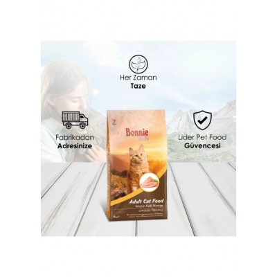 Bonnie Tavuklu Yetişkin Kedi Maması 10 Kg