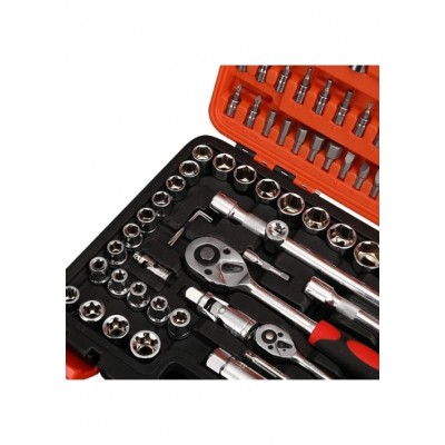 NewStar 108 Pcs Crv Çeliği Profesyonel Parlak Lokma Takımı 1/2-1/4 (108 Parça)