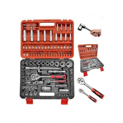 NewStar 108 Pcs Crv Çeliği Profesyonel Parlak Lokma Takımı 1/2-1/4 (108 Parça)